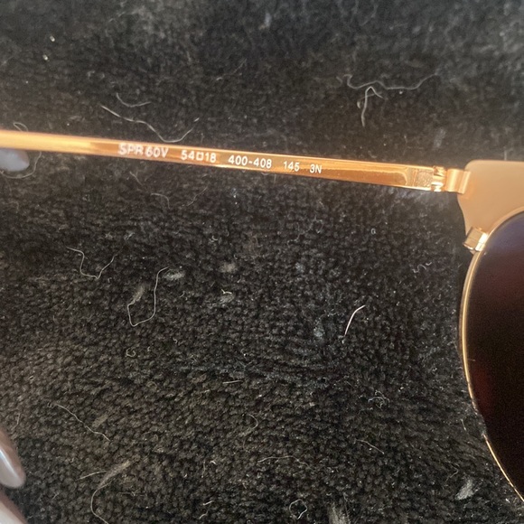 PRADA Rust Red and Gold Cat Eye Sunglasses - Picture 4 of 7